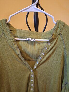 Free People Large Olive Color Soft Top